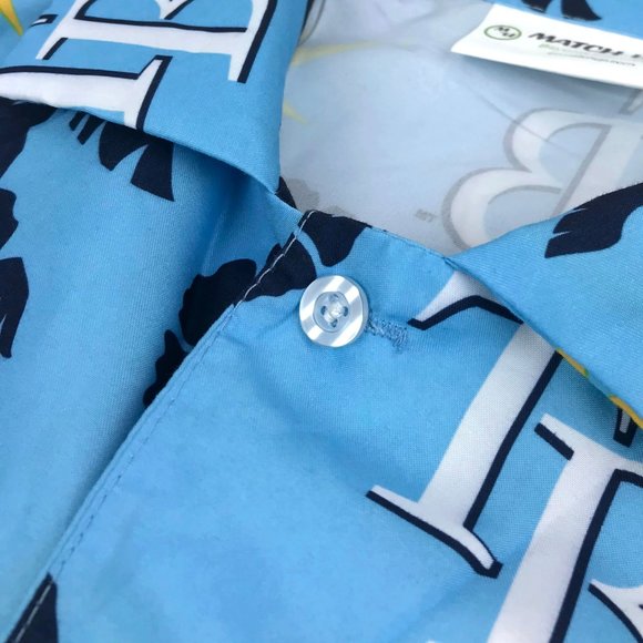 Tampa Bay Rays Hawaiian Shirt Men's Size Large MLB - Picture 9 of 12